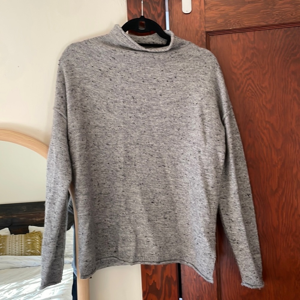 Gray madewell mock neck turtleneck